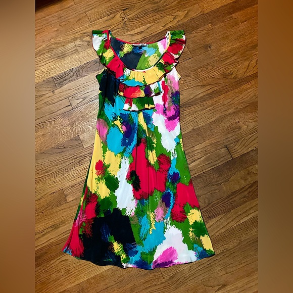 Anthropologie Dresses & Skirts - 💖Beautiful💖Anthropologie Beth Bowley💖Watercolor💖100% Silk Sundress💖Sz 6